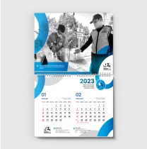 kalender dinding spiral tengah
